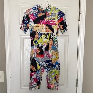 Colorful Graphic Jumpsuit